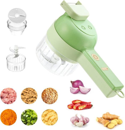 5-in-1 Handheld Electric Vegetable Chopper & Slicer - Wireless, Multi-Function Food Processor"